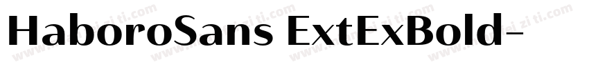 HaboroSans ExtExBold字体转换